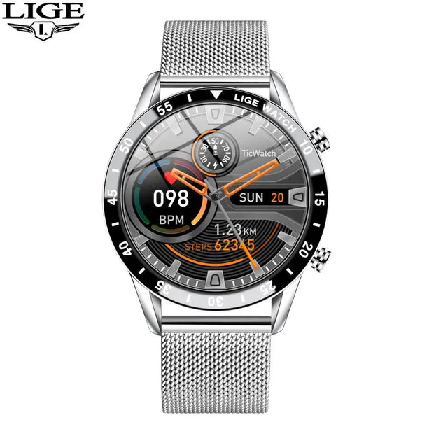 LIGE Smart Watch For Men Full Circle Touch Screen