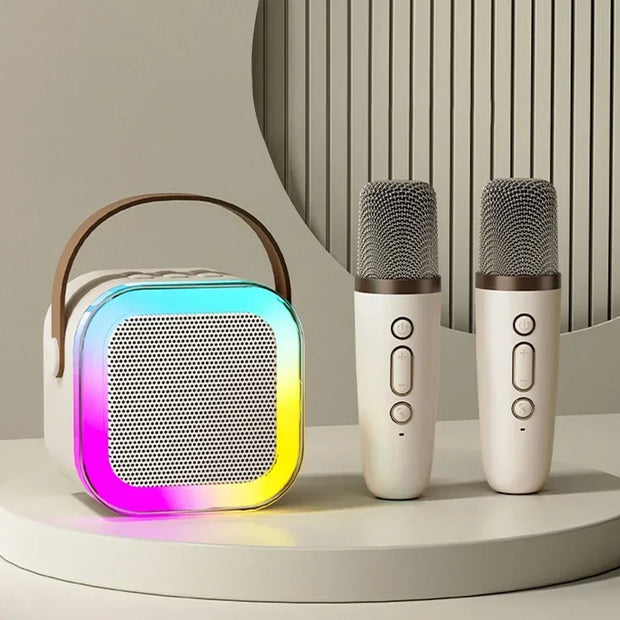K12 Karaoke Machine Portable 5.3 PA Speaker System with 2 Wireless Microphones