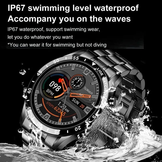 LIGE Smart Watch For Men Full Circle Touch Screen