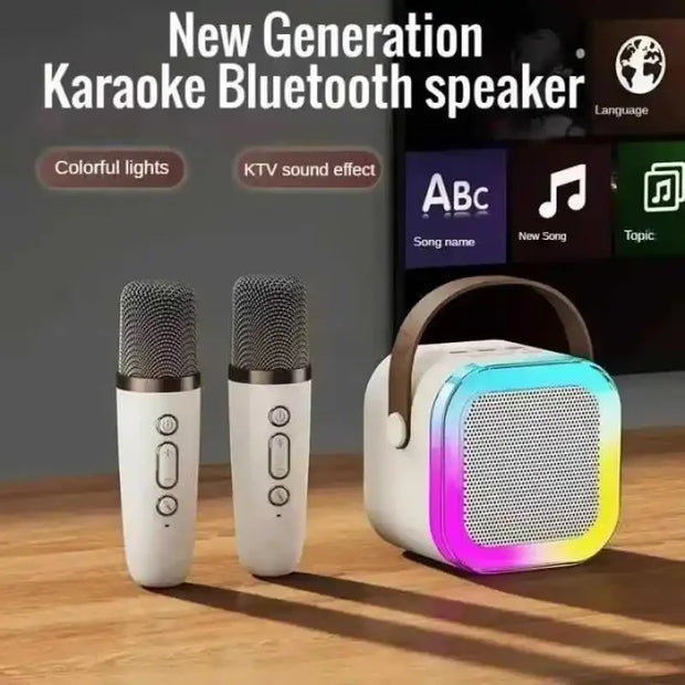 K12 Karaoke Machine Portable 5.3 PA Speaker System with 2 Wireless Microphones