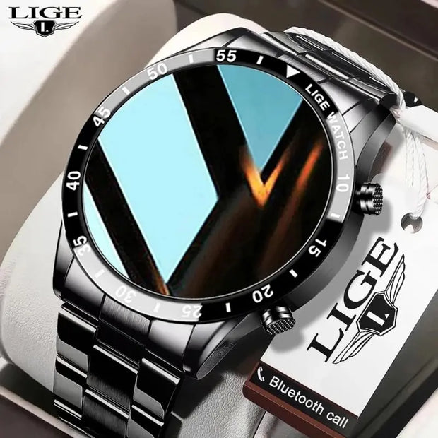 LIGE Smart Watch For Men Full Circle Touch Screen
